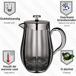 White-Label® French Press Koffiemaker - Koffiepers - Verse Koffie Maker — thumbnail 2