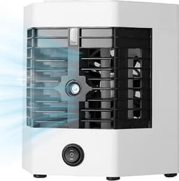 Mini Aircooler – 5-in-1 Luchtkoeler met Bevochtiger & Timer – USB Ventilator – 375ml – Draagbaar – voor Bureau & Slaapkamer — thumbnail 1