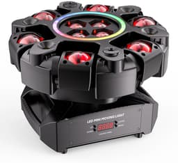 Velori Moving Head Stage Light 150W - RGBW DJ Verlichting met Honeycomb Beam Effect - DMX512 Podiumverlichting - 6 Armige Beam Moving Head - Strobe Disco Lamp — thumbnail 1