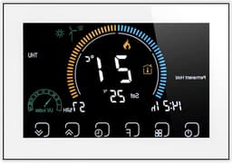 Slimme Thermostaat - Temperatuurregelaar - Comfortabel Huis - App Bediening - 86mm Box - Zilver — thumbnail 1