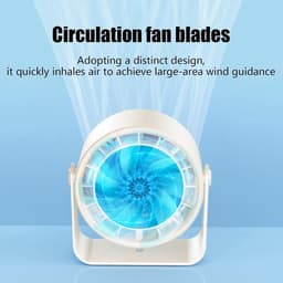 Bureaubureauventilator - Stille Verfrisser - Persoonlijk Comfort - 100 Snelheden Digitaal - 17.7W x 1H cm - Wit — thumbnail 4