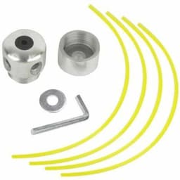 Universele aluminium trimmerkop, dubbel snoeruiteinde, nylon spoelkop, Geschikt voor grasmaaier, 1 snoeruiteinde + 4 snoeren — thumbnail 1