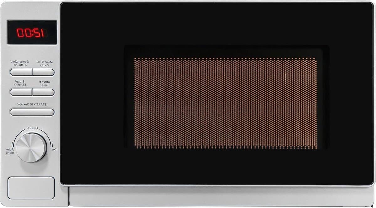 Compacte magnetron - Grill functie - Snel eten bereiden - 8 automatische programma's - 20 liter inhoud - Zilver — afbeelding 1