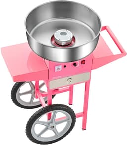 Seth Select Cotton Candy Machine met Kar – Elektrische Suikerspinmaker met Grote RVS Kom - Suikerspinmachine met Trolley - Pink — thumbnail 1