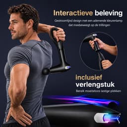 GoGoods® Massage Gun Mini - Luxe Massage Pistool - Met Verlengstuk - 45db - Draadloos - 8 Standen - 4 Opzetstukken - Incl. Koffer — thumbnail 5