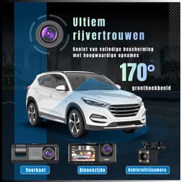 REN® Dashcam voor Auto voor en Achter - Achter Draadloos - HD Night Vision - Zwart- 7cm x 15cm x 11cm — thumbnail 3