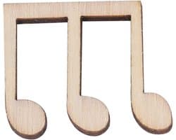 Houten Muzieknoot Ornamenten voor DIY Ambachten, Bruiloft Decoratie en Kerstfeest - 100 Stuks Onbehandeld Hout