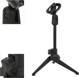 Verstelbare Mini Microfoonstandaard voor Desktop - Draagbare Tripod Houder met Microfoonclip voor Thuisgebruik en Opnames — thumbnail 3