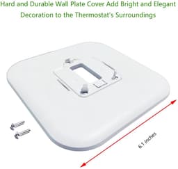 Thermostaat adapter - Afdekplaat thermostaat - Oude thermostaat afdekken - Grote afdekplaat - 155 x 155 mm - Wit — thumbnail 4