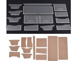 DIY leren portemonnee sjabloon, acryl stencil voor handgemaakte projecten, perfect voor ambachtelijke creaties en patroonontwerpen