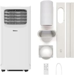 Daity Draagbare airconditioner van 9000 BTU – Drie-in-één functie (airconditioning, ontvochtiging, luchttoevoer) – Slaapstand – 2,1 kW vermogen – Inclusief afstandsbediening, afdichtingsplaat, afvoerbuis, connector en plat mondstuk. — thumbnail 1