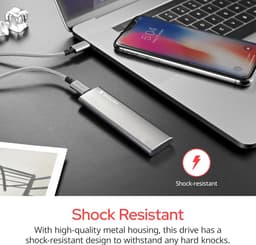 Externe SSD - Snelle Opslag - Bestanden Overzetten - USB 3.1 Gen2 - 1TB - Metaal — thumbnail 4