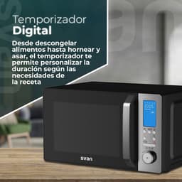 Magnetron met Grill - Oven Combi - Snel Koken - 26 Liter Inhoud - 900 Watt - Zwart — thumbnail 4
