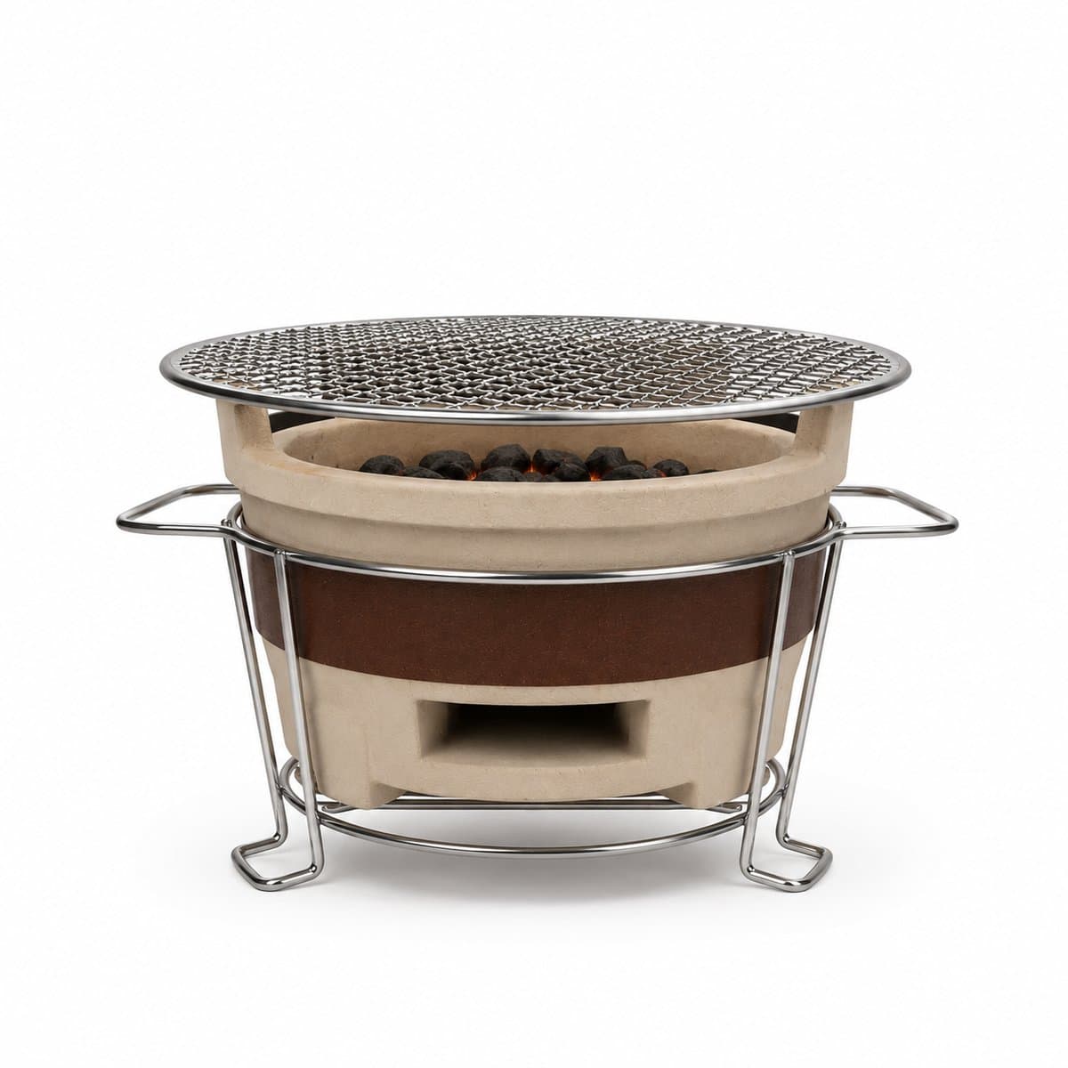 Grillies V1 Tafel BBQ – Compacte Mini Houtskool BBQ voor Tafel & Balkon – Draagbare Keramische Barbecue — afbeelding 1