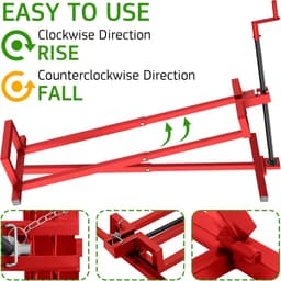Grasmaaier Hefkrik - Onderhoudsplatform - Onderhoud Tuinmachines - Telescopisch Verstelbaar - 400 kg Capaciteit - Rood — thumbnail 4