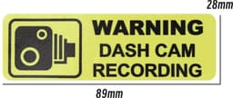 Dailygoods - Dailygoody - Dashcam Waarschuwingsstickers - Verbeterde Veiligheid - Geel - PVC - 10 Stuks - Geschikt voor Auto - 89x28 mm — thumbnail 4