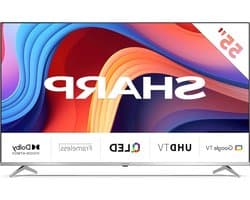 4K QLED TV - Smart TV Google TV - Film Kijken - Quantum Dot Technologie - 55 inch - Aluminium