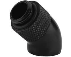 Rotary Adapter voor CPU Waterkoeling met 45 Graden Bocht, G1/4" Draad, Duurzaam Messing en Vernikkeld Ontwerp