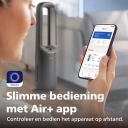 Philips 8000 Series Air Performer 3-in-1 Luchtreiniger - Ventilator & Verwarming - CADR 270m3/u - Ruimtes tot 70m2 - 3 laags HEPA Filtratie - Air+ app - Grijs - AMF870/15 — thumbnail 9