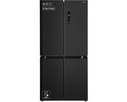 Inventum SKV4178B No Frost energiezuinige Amerikaanse koelkast - 474 liter - Digitaal display - Stil: 37 dB - Supervriezen - Superkoelen - Vershoudlade - 4 deuren - Zwart