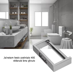 Wandgemonteerde Toiletrolhouder - Eenvoudig Te Installeren, Verchroomd, Duurzaam en Ideaal Voor Huishoudens en Hotels, Met Veerarm Voor Snelle Papierrol Wissel — thumbnail 5