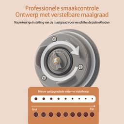Gloovon® Draagbare Espressomachine - Met Elektrische Bonenmaler - Alles-in-één 4-in-1 Koffiezetapparaat - USB Oplaadbaar - Draadloos voor Auto & Camping - RVS — thumbnail 4
