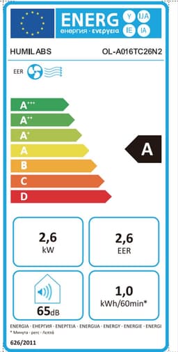 Mobiele Airconditioner - 9000 BTU - 4-in-1 Koelen en Ontvochtigen - Timer en Afstandsbediening - Kunststof - Wit — thumbnail 2