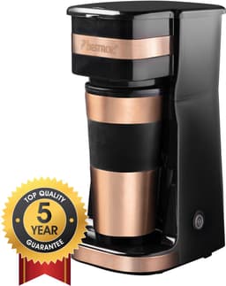 Bestron Koffiezetapparaat filterkoffie 750W - ACM112CO - 0,42L, 2 grote koppen - Thermosbeker - Koper - 5 jaar garantie — thumbnail 1