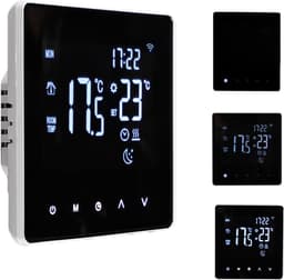 WiFi Slimme Thermostaat – LCD Touchscreen – Tuya App Bediening – Programmeerbare Vloerverwarming – Voor Waterverwarming — thumbnail 1