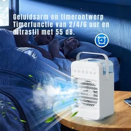 DnA® Airco Zonder Afvoerslang - Mobile Aircooler - Aircooler - 600ML Water Tank - Wit - 11cm x 15cm x 25cm — thumbnail 2