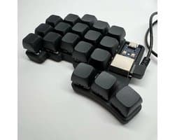 Allero Toetsenbord - Split Toetsenborden - Mechanisch Toetsenbord - XDA-keycaps - Volledig Aanpasbaar - Inclusief 0,5 m CAT6-kabel