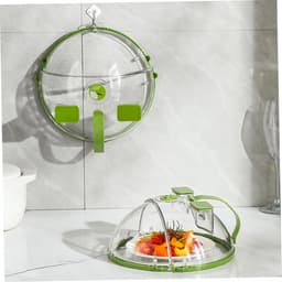 Magnetron Stoom Cover - Intrekbaar Deksel - Voedsel Verwarmen - Water Injectie Functie - 27 cm Breed - Groen — thumbnail 5
