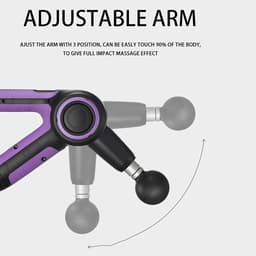 Massagepistool - Spierontspanning Tool - Herstel Bevorderen - Verstelbare Arm - 16mm Amplitude - Paars — thumbnail 4