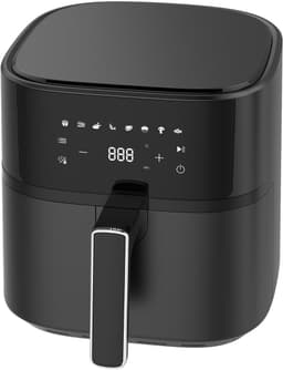 AIMASON 6.5L XL Airfryer 625A - Kompakt Heteluchtfriteuse met Metalen Binnenmand - 1700W Rapid Air-technologie - Zwart - 8 programma’s en touchscreen - Eenvoudig schoon te maken — thumbnail 1