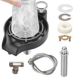 Gootsteen Vaatwasser - Glasreiniger Mokkenwasser - Hygiënisch Reinigen - Hogedruk Sproeifunctie - 119 x 143 x 119 cm - Zwart — thumbnail 1