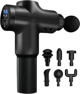Massagepistool - Spierherstel Gun - Spierontspanning Na Sport - 39 Snelheden LCD - 1.7 kg - Zwart — thumbnail 1