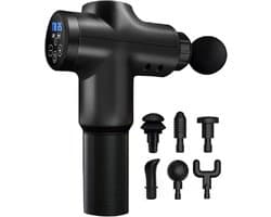 Massagepistool - Spierherstel Gun - Spierontspanning Na Sport - 39 Snelheden LCD - 1.7 kg - Zwart