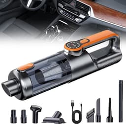 Auto Stofzuiger - Kruimeldief - Auto Stofzuiger Draadloos - Autostofzuiger Oplaadbaaar - Geschikt voor Droog en Nat Gebruik - Meerdere Zuigkoppen — thumbnail 1