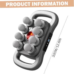 Massage Gun Paard - Spierontspanningsapparaat - Herstel Bevorderen - 8 Massagekoppen - 34 x 20 x 14 cm - Grijs — thumbnail 5