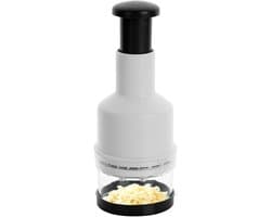 Knoflook Snijder - Keukenmachine Ui Hakker - Maaltijd Voorbereiding - Efficiënt Ontwerp - 500ml - Zwart en wit