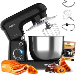 Kneedmachine - Keukenmachine Mixer - Bakken Brood Cake - Stille Motor - 6.5L Kom - Zwart — thumbnail 1