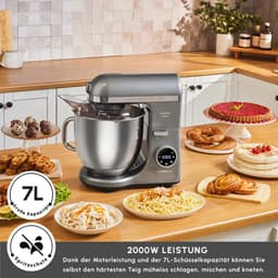 Karaca Mastermaid Chef Ultra - Keukenmachine – 2000W – 7L – Digitaal Display – Galaxy Grey — thumbnail 3