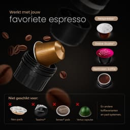 ChargeLuxe - Draagbare Elektrische Espressomachine - Voor Onderweg, Reizen en Camping - Portable Espresso Machine - Capsules & Gemalen Koffie - 12 Volt — thumbnail 3