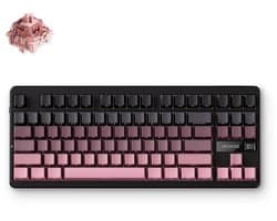 MCHOSE G87 Wireless Gasket Mount Custom Mechanical Keyboard - Bedraad en Bluetooth - QWERTY (US) - Blazing Flame Switches - Zwart/Roze