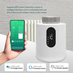Slimme Radiatorthermostaat - Programmeerbare thermostaat - Energie Besparen - Directe Wifi Verbinding - 81x55mm - Wit — thumbnail 5