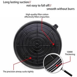 Vacuüm Heffer - Zuignap Glaslifter - Materialen Verplaatsen - Veilige Indicator - 9 inch diameter - Rood — thumbnail 5