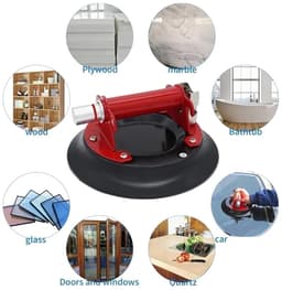 Vacuüm Heffer - Zuignap Glaslifter - Materialen Verplaatsen - Veilige Indicator - 9 inch diameter - Rood — thumbnail 3
