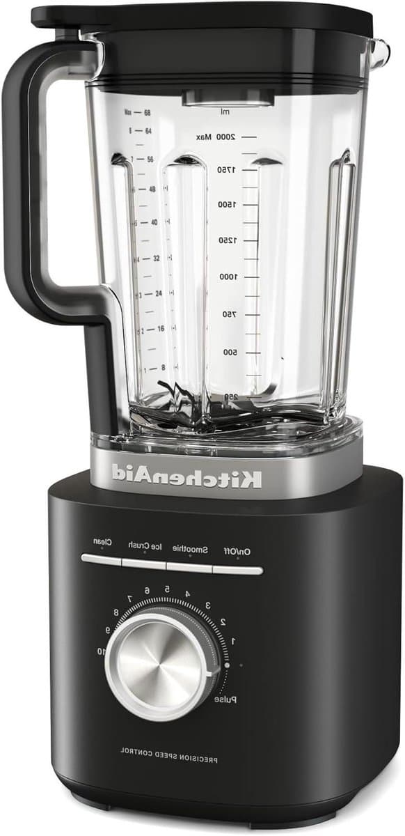 Krachtige Blender - Keukenmachine - Smoothies Maken - Asymmetrische Messen - 2 Liter - Mat Zwart — afbeelding 1