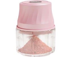 Mini Hakmachine - Keuken Snijder - Maaltijd Voorbereiden - Eenknopsbediening - 350ml - Roze