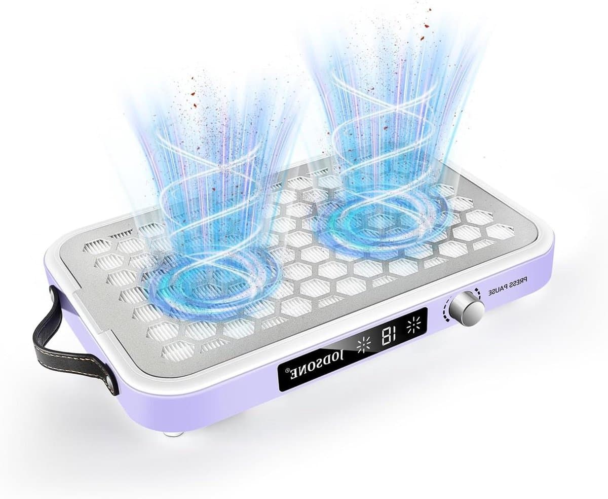Nagelstofverzamelaar - Nagelstofzuiger - Nagels Vijlen - Sterke Zuigkracht - 80 W - Wit — afbeelding 1